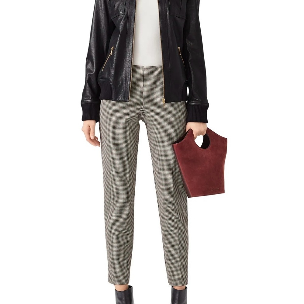 Trina Turk Women’s Houndstooth Pant, Brown and White size 8